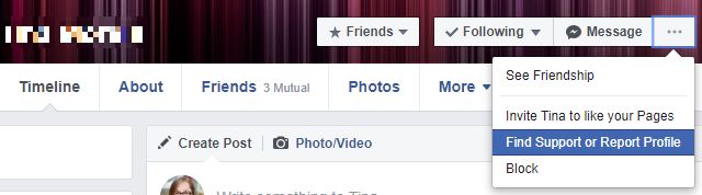 Find Support or Report Profile - Facebook Account Recovery