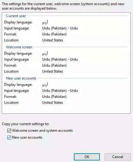 Check both Welcome screen and system accounts and New user accounts options