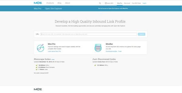 link explorer by moz