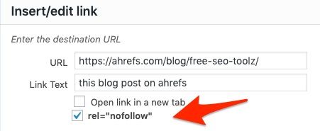rel nofollow-wordpress plugin