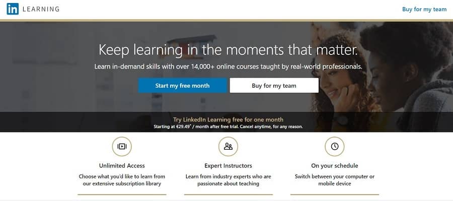 linkedin - Best Online Learning Platforms 2019 and 2020