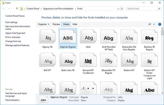 Uninstall Fonts and Drivers - how to improve computer performance windows 10