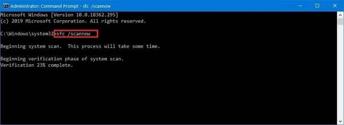 sfc - scannow - improve windows 10 performance